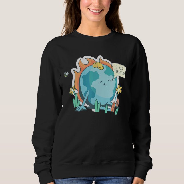 Sweatshirt Déclaration sur le changement climatique en France (Devant)