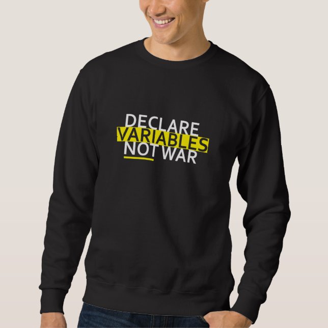 Sweatshirt Déclarer le Geek Nerd du logiciel développeur de v (Devant)