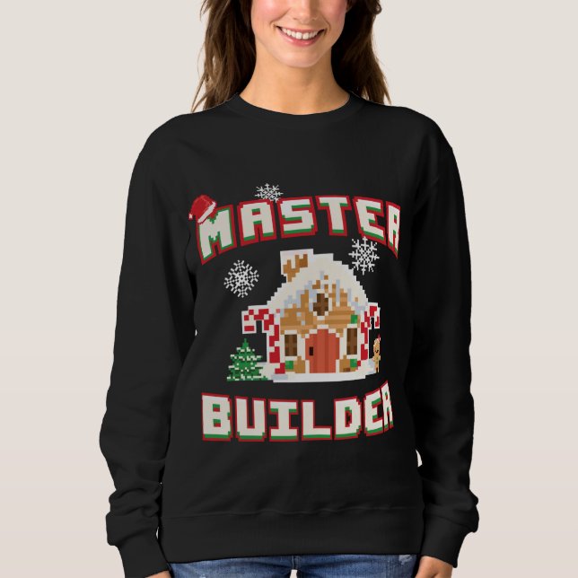 Sweatshirt Déco de construction de la maison de pain d'épice  (Devant)