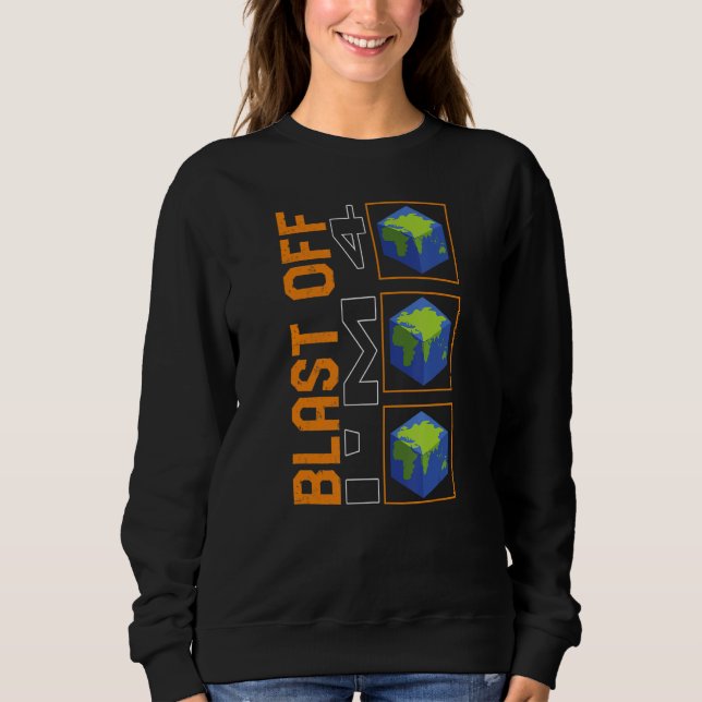 Sweatshirt Décollage Je Suis 4, Espace Planètes Système Solai (Devant)