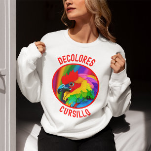 Sweatshirt DeColores Cursillo Coq Coloré Arc-en-ciel Vif