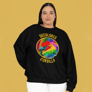 Sweatshirt DeColores Cursillo Coq Coloré Arc-en-Ciel Vivant 
