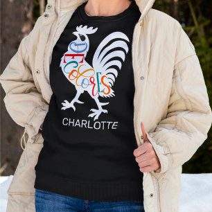 Sweatshirt DeColores Cursillo Coq Silhouette Blanche
