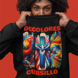 Sweatshirt DeColores Cursillo Coup de Pinceau Coq Croix Colom