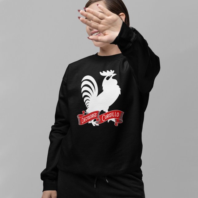 Sweatshirt DeColores Cursillo Rooster Silhouette with Banner (Créateur téléchargé)