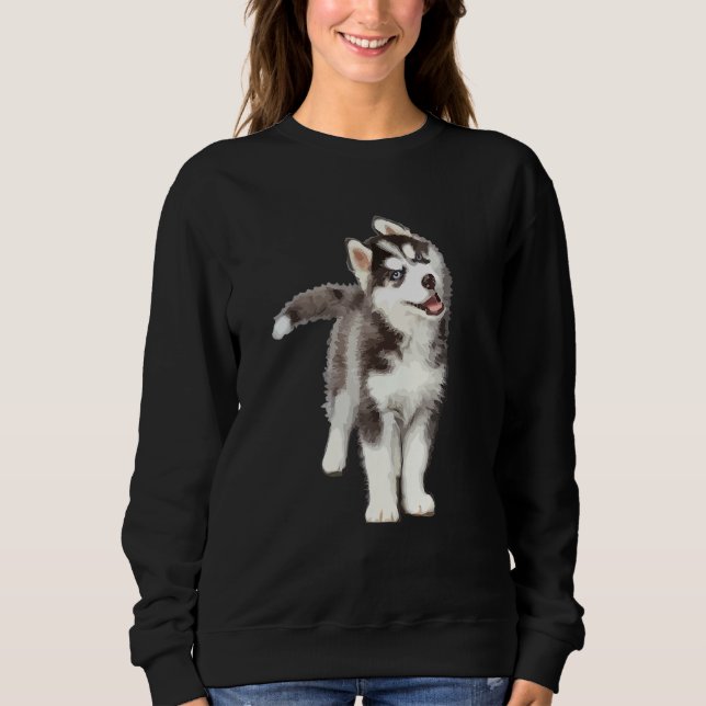 Sweatshirt Décontracté Pomsky Portrait Graphisme Hommes Femme (Devant)