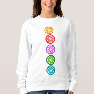 Sweatshirt décontractée de fruits colorés pour fem