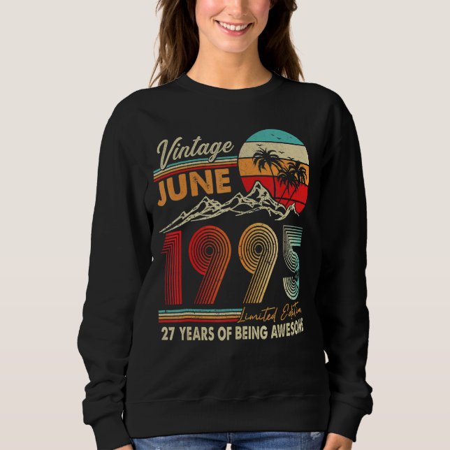 Sweatshirt Décoration 27 Ans 27 Ans Juin 1995 (Devant)