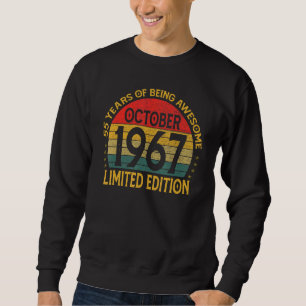 Sweatshirt Décoration d'anniversaire vintage Octobre 1967