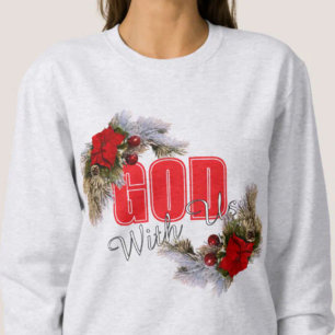 Sweatshirt Décoration de Noël Dieu Avec Nous