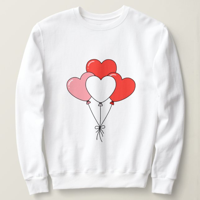 Sweatshirt décoration de t-shirt pour ballon valentin (Design devant)