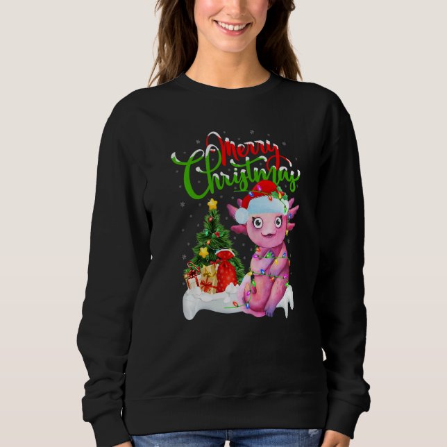 Sweatshirt Décorations de Noël Axolotl Santa Axolotl Christma (Devant)