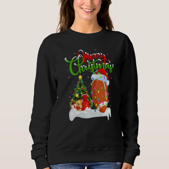 Sweatshirt Décorations de Noël de sport de rugby Santa Noël d (Devant)
