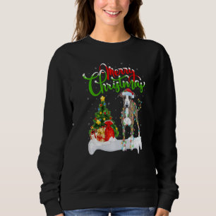 Sweatshirt Décorations de Noël Santa Greyhound Italien Chien