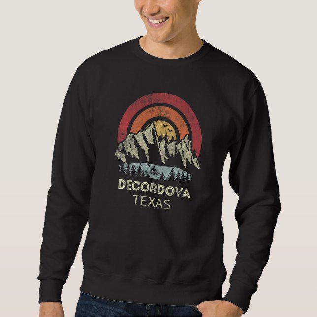 Sweatshirt Decordova Texas Mountain Sunset Sunrise Kayaking   (Devant)