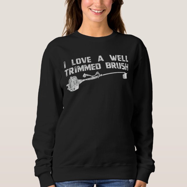 Sweatshirt Découpe de tondeuse de pelouse bien ajustée (Devant)