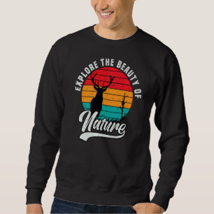 Sweatshirt Découvrez La Beauté De La Nature Typographie Vinta