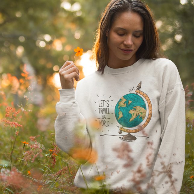 Sweatshirt Découvrez le Monde Graphique Aventure (Créateur téléchargé)