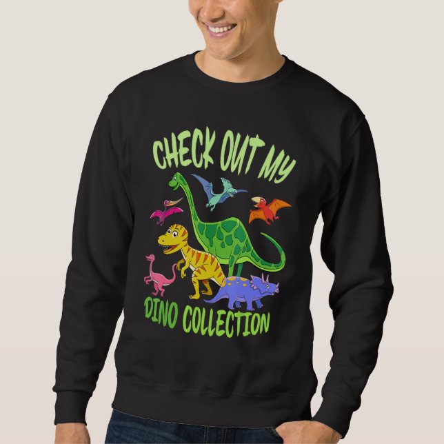 Sweatshirt Découvrez Ma Collection Dino Garçons Filles Enfant (Devant)