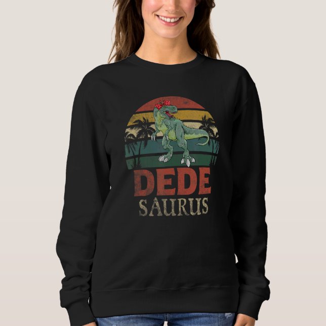 Sweatshirt Dedesaurus Rex Dinosaur Dede Saurus Famille Matchi (Devant)
