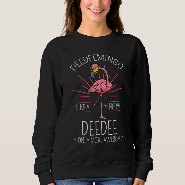 Sweatshirt Deedeemingo Deedee Flamant Rose Grand-mère Grand-m (Devant)