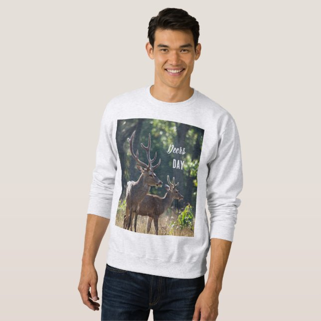 Sweatshirt Deers Day Long Sleeves Top (Devant entier)
