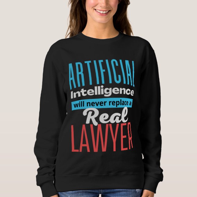 Sweatshirt Défense du travail d'un avocat IA (Devant)