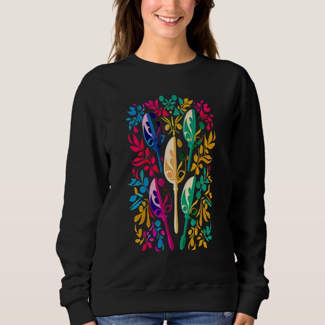 Sweatshirt Défilé de carnaval Mardi Gras avec fête de perles  (Devant)