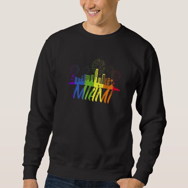 Sweatshirt Défilé Miami Pride Skyline Pride Miami (Devant)
