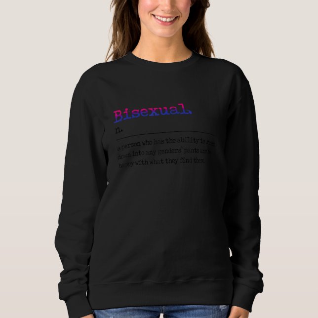 Sweatshirt Définition bisexuelle Lgbt Sexualité Pride Mois (Devant)