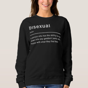 Sweatshirt Définition bisexuelle Lgbtq Gay Lesbian Queer Tran
