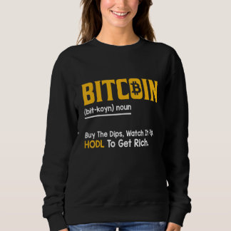 Sweatshirt Définition Bitcoin Crypto Invest Citation