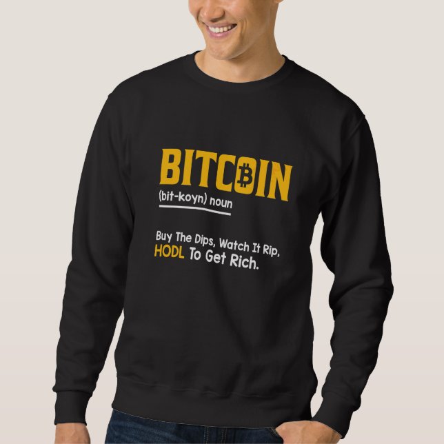 Sweatshirt Définition Bitcoin Crypto Invest Citation  1 (Devant)