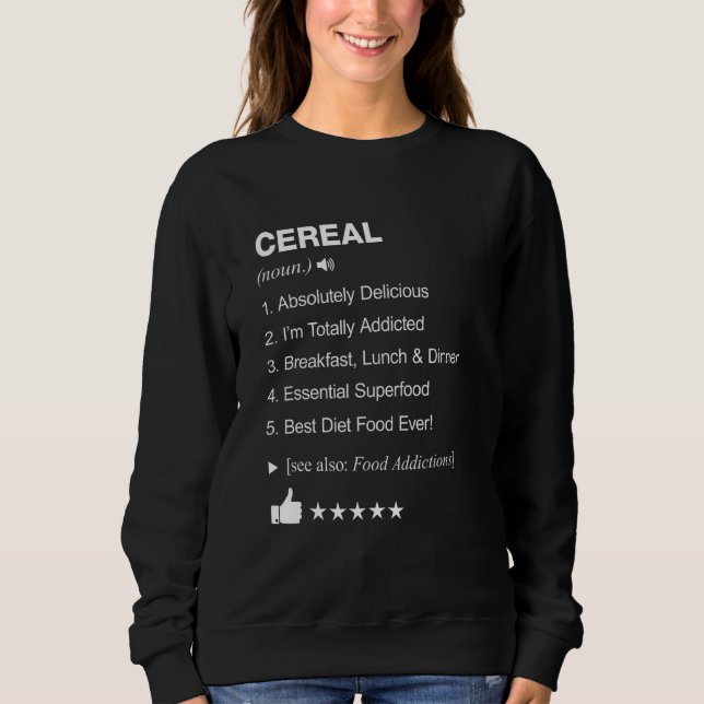 Sweatshirt Définition Céréale Signifiant Drôle (Devant)
