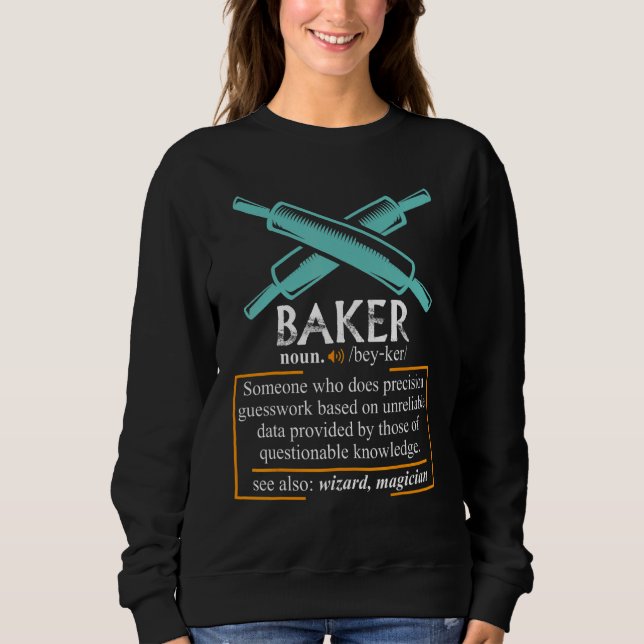 Sweatshirt Définition de boulanger cool Boulanger fier Maître (Devant)