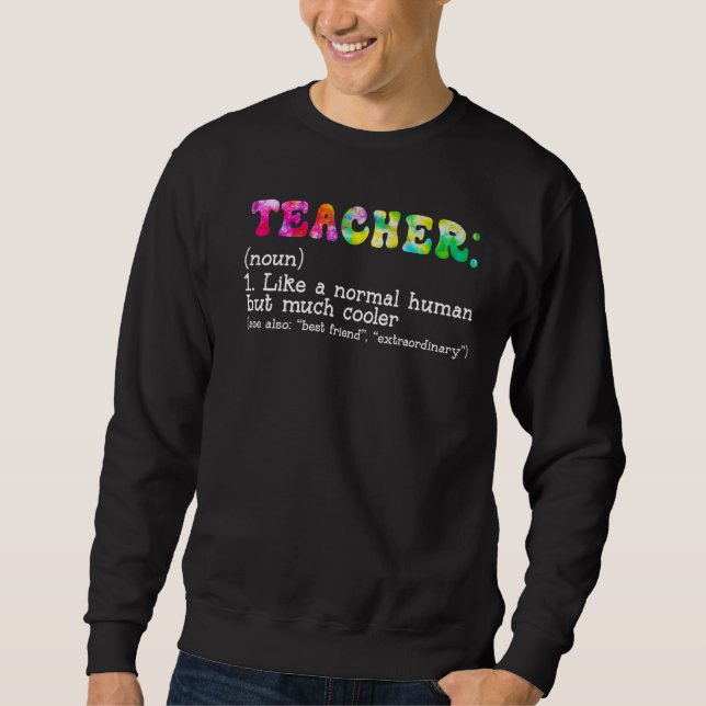 Sweatshirt Définition de dictionnaire comme un humain normal (Devant)