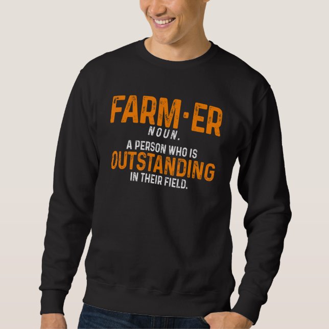 Sweatshirt Définition de fermier Nom Fermier Agriculture Trac (Devant)