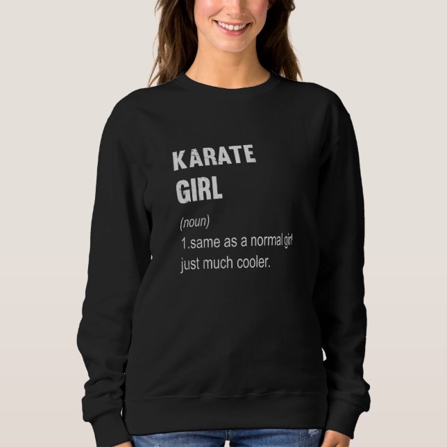 Sweatshirt Définition de fille de karaté Karaté  Femmes (Devant)