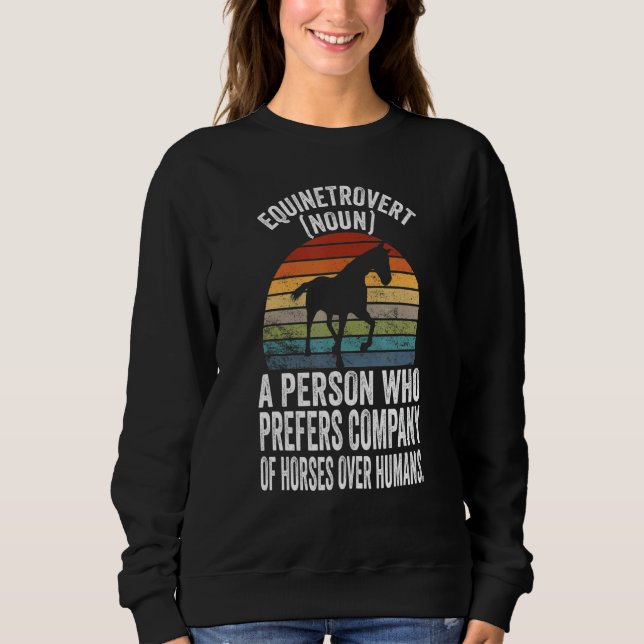 Sweatshirt Définition de Fun Horse Meme (Devant)
