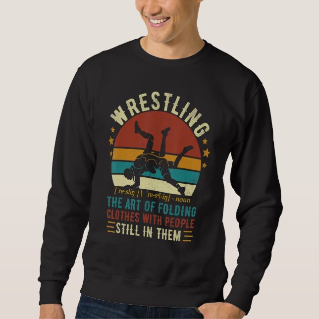Sweatshirt Définition de la lutte Hommes Femmes Garçon Lutte (Devant)