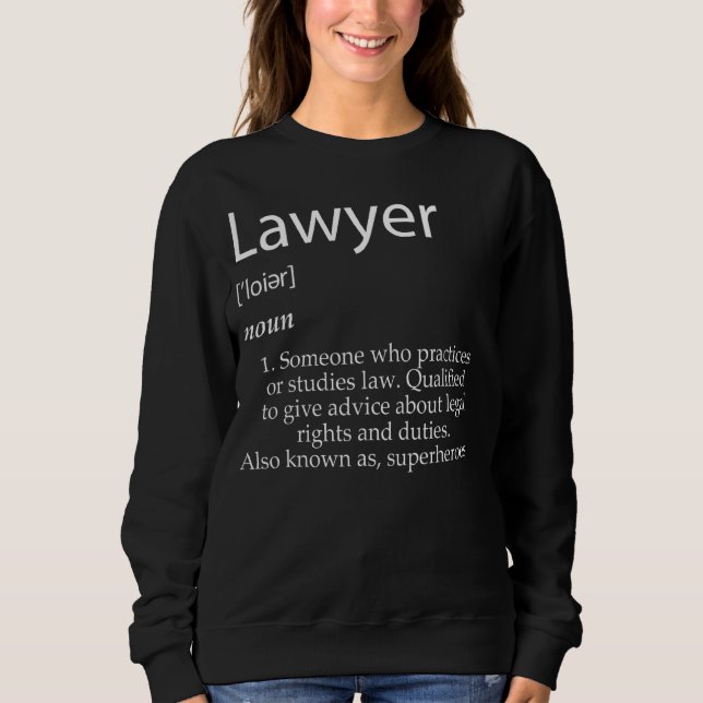 Sweatshirt Définition De L'Avocat Pour Le Cabinet Droit Jurid (Devant)