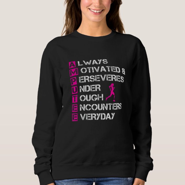 Sweatshirt Définition de l'Humour Amputé Bras de jambe Drôle  (Devant)
