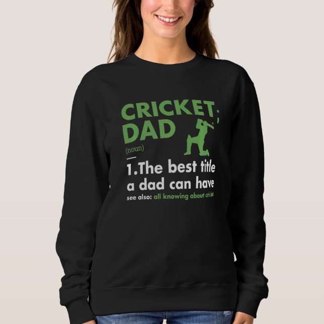 Sweatshirt Définition de papa sportif Cricket Premium (Devant)