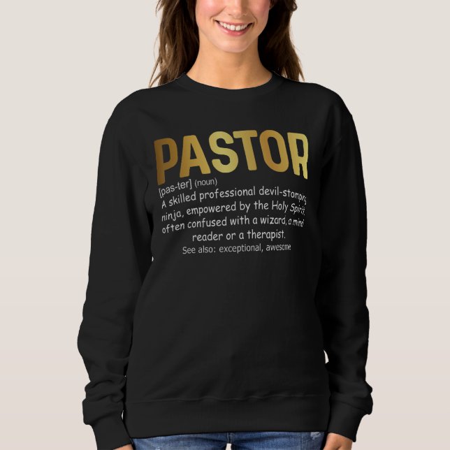 Sweatshirt Définition de pasteur masculin chrétien catholique (Devant)