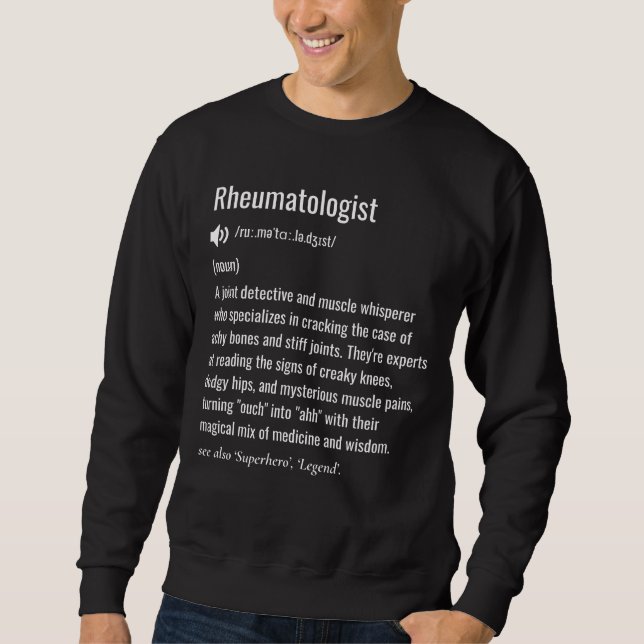 Sweatshirt Définition de rhumatologue (Devant)