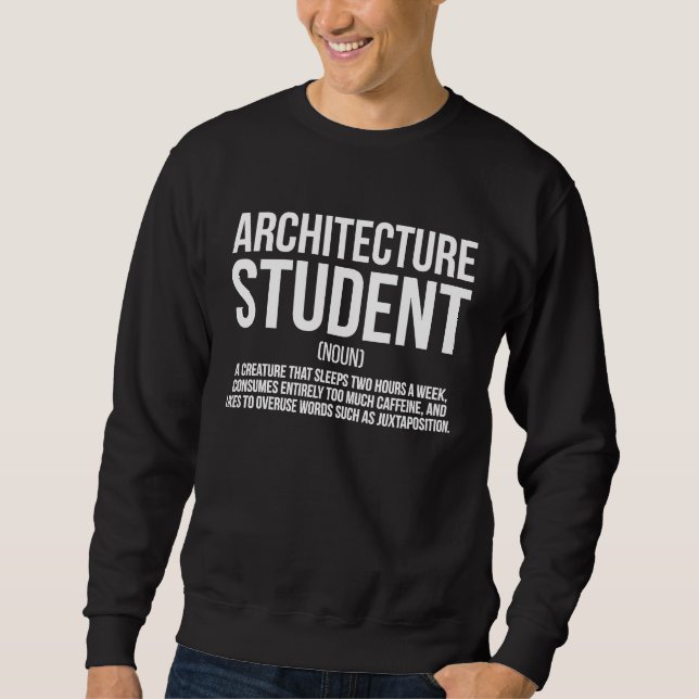 Sweatshirt Définition d'étudiant en architecture Architecte d (Devant)