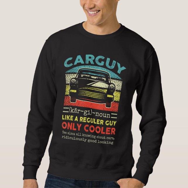 Sweatshirt Définition du type de voiture mécanicien (Devant)