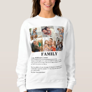 Sweatshirt Définition personnalisée de la famille de collages
