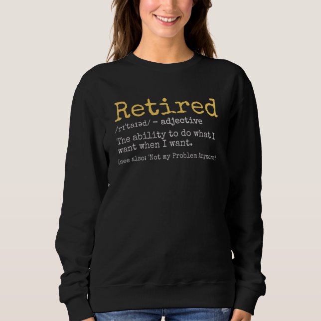 Sweatshirt Définition Retraité Retraite 2 (Devant)