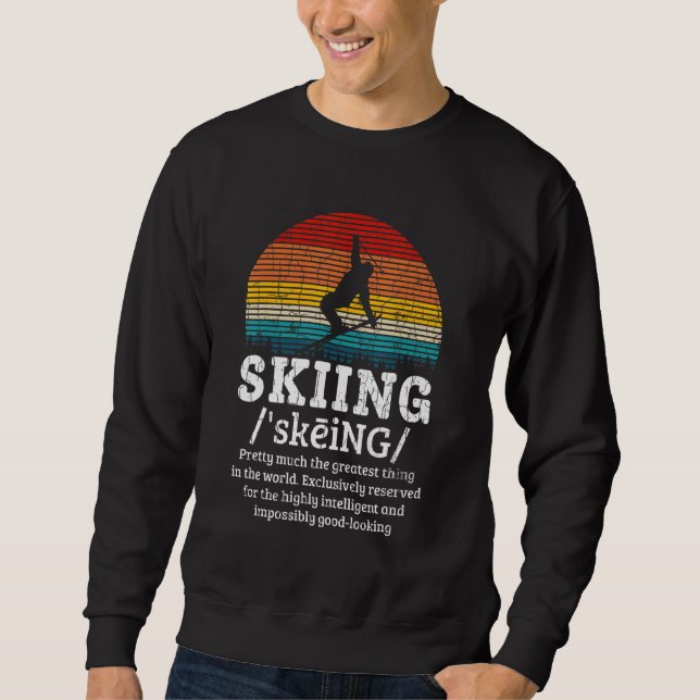 Sweatshirt Définition Ski Retro Ski Vintage Ski Graphic (Devant)